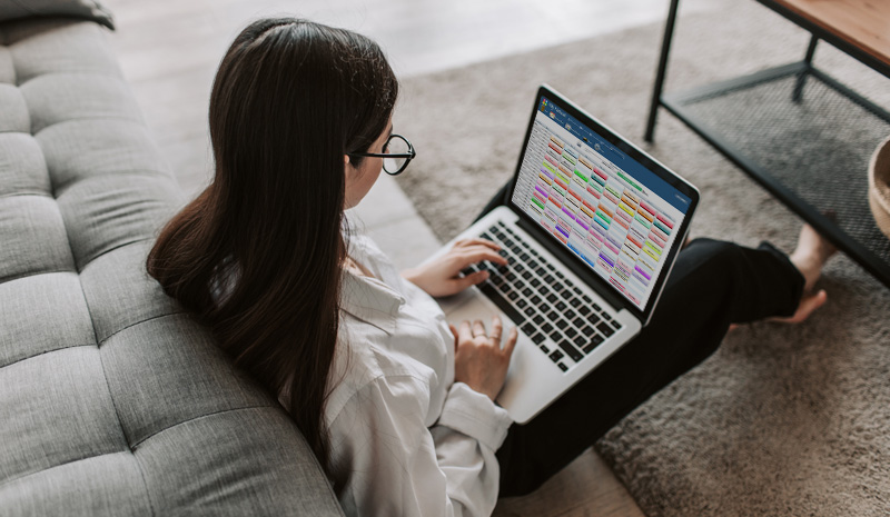 woman working